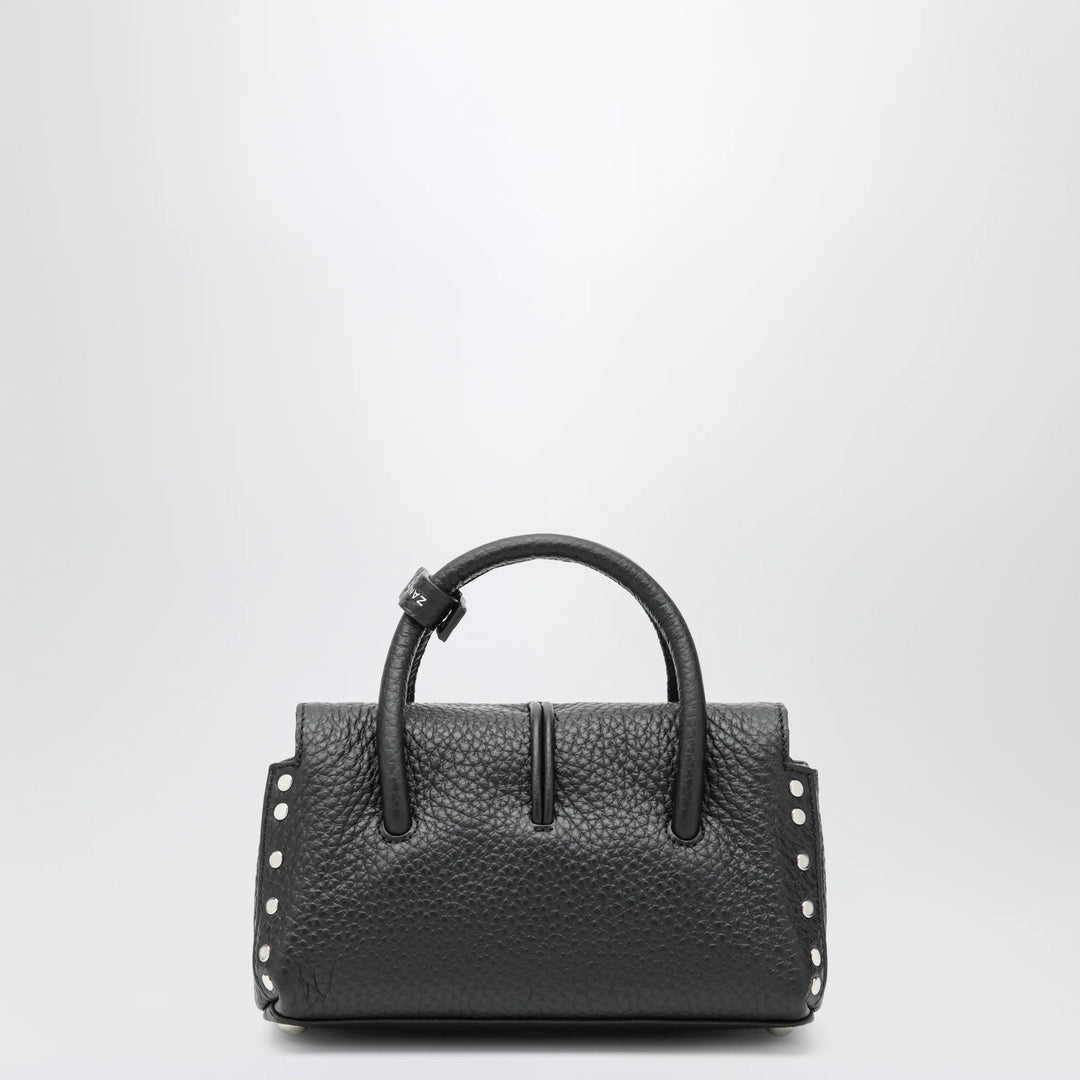 Zanellato - Dotta Baby black grained leather bag