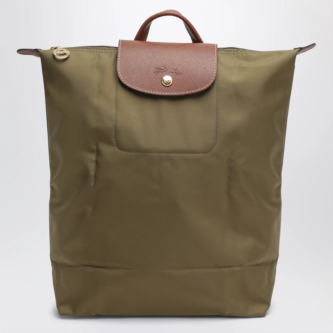 Longchamp - M Le Pliage Original olive backpack