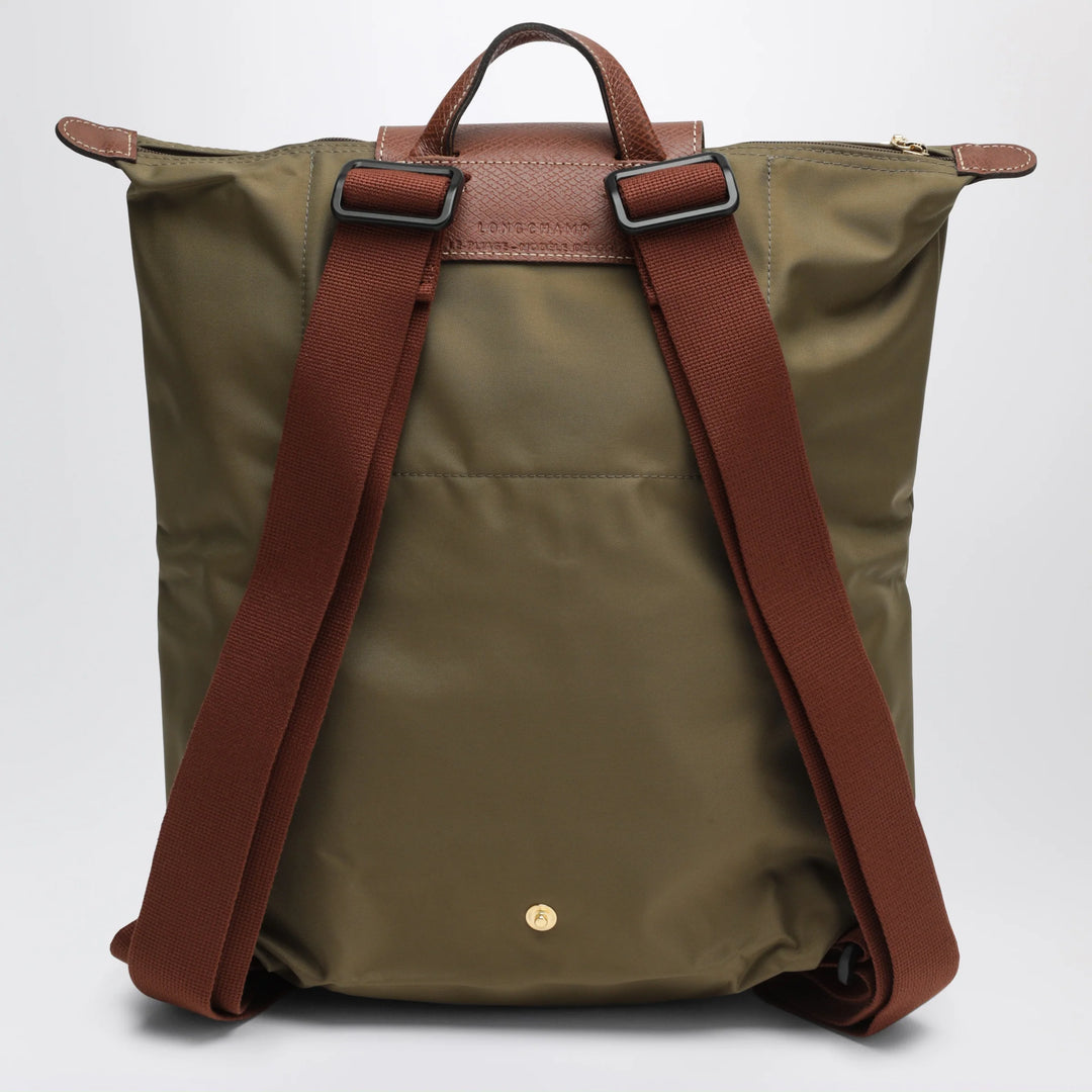 Longchamp - M Le Pliage Original olive backpack