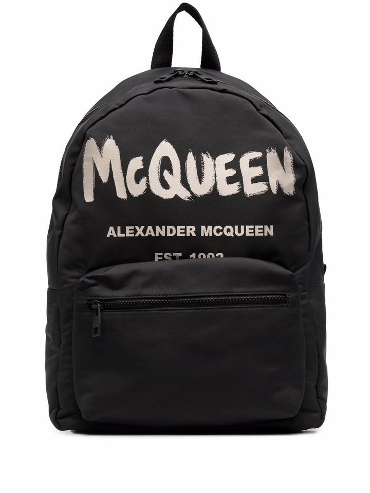 Alexander McQueen Taschen Schwarzer Packpack