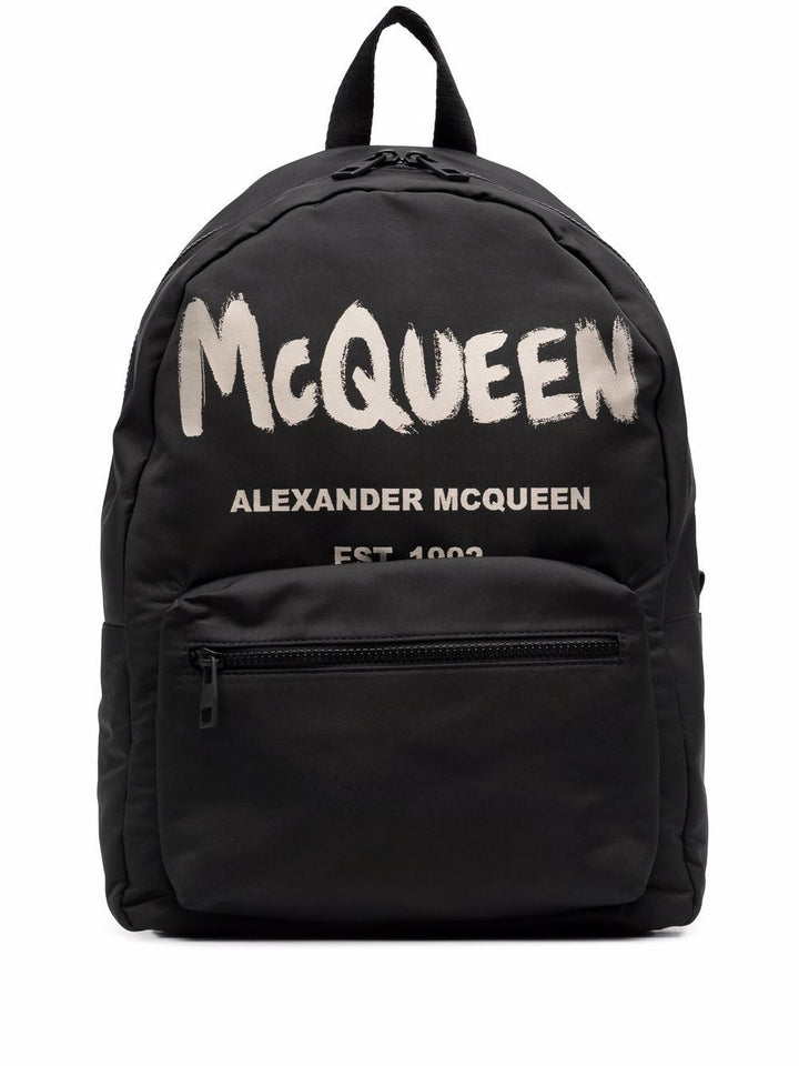 Alexander McQueen Taschen Schwarzer Packpack
