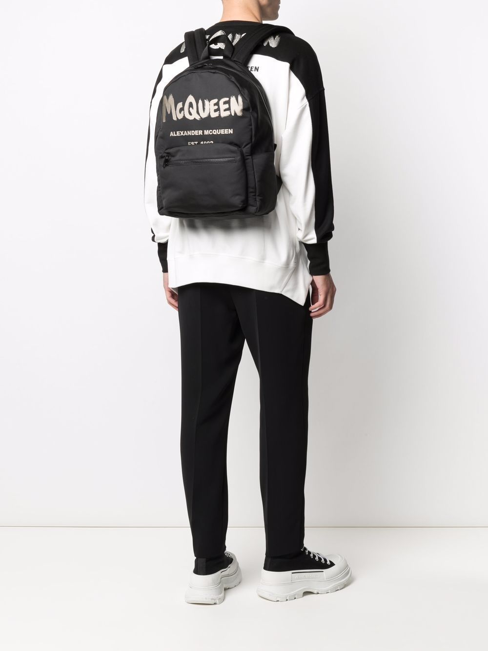 Alexander McQueen Taschen Schwarzer Packpack