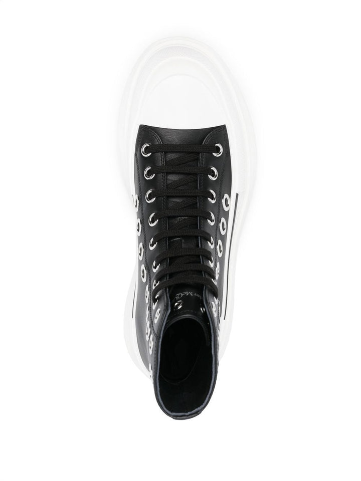 Alexander McQueen Stiefel Schwarz