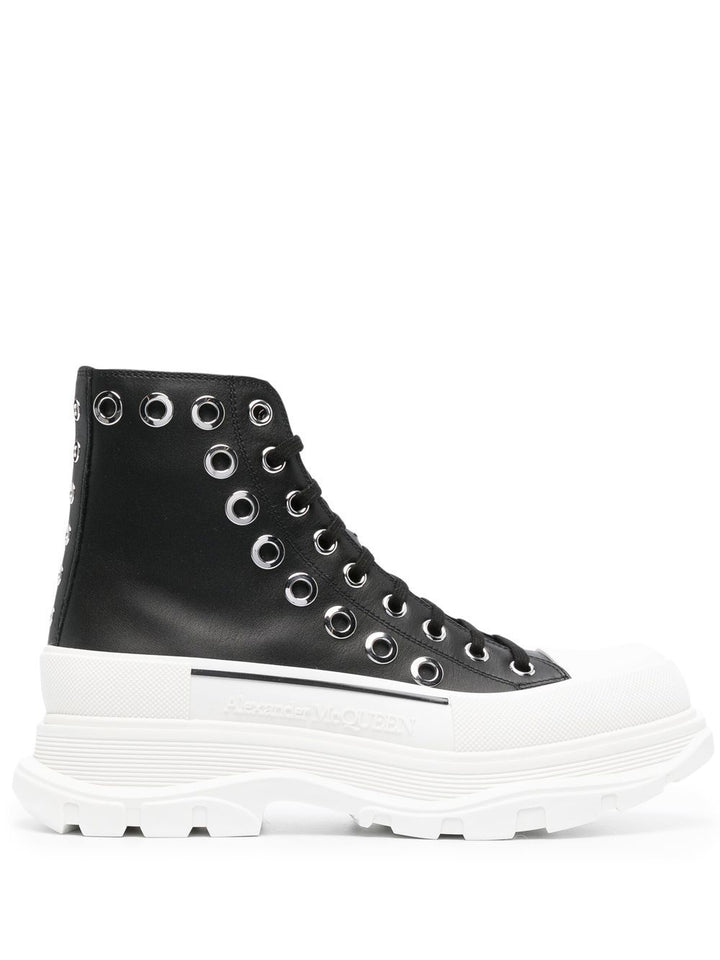 Alexander McQueen Stiefel Schwarz