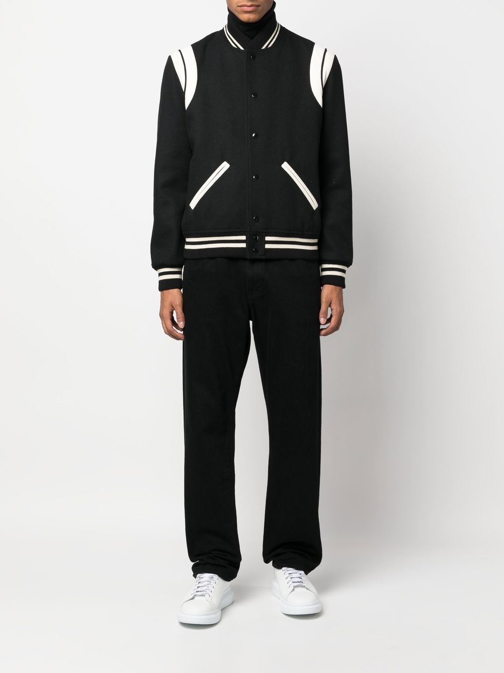 Saint Laurent Coats Black
