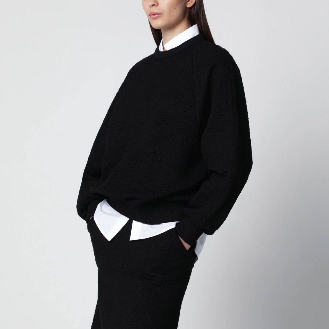 Dries Van Noten - Black viscose-blend sweatshirt