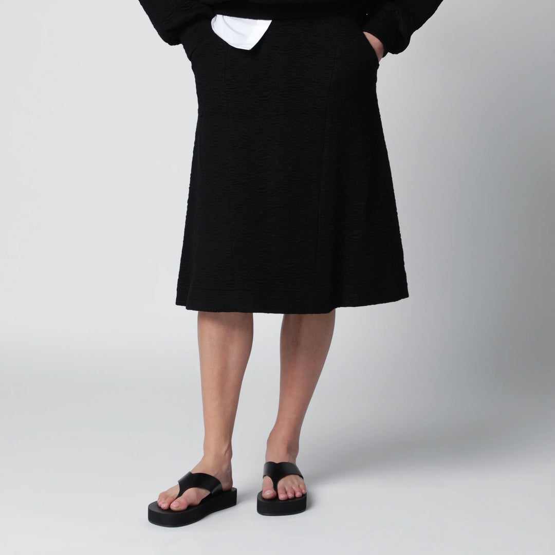 Dries Van Noten - Black viscose-blend skirt