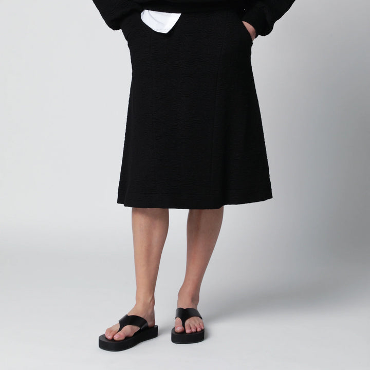 Dries Van Noten - Black viscose-blend skirt