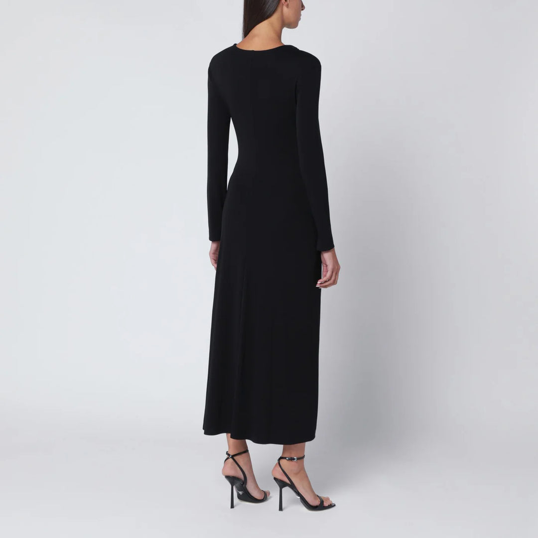 SIMKHAI - Ferrera dress in black draped jersey