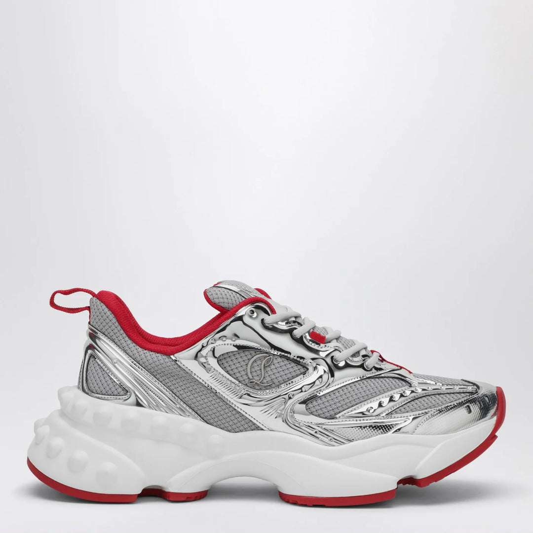 Christian Louboutin - So Flo running sneaker Silver/Red