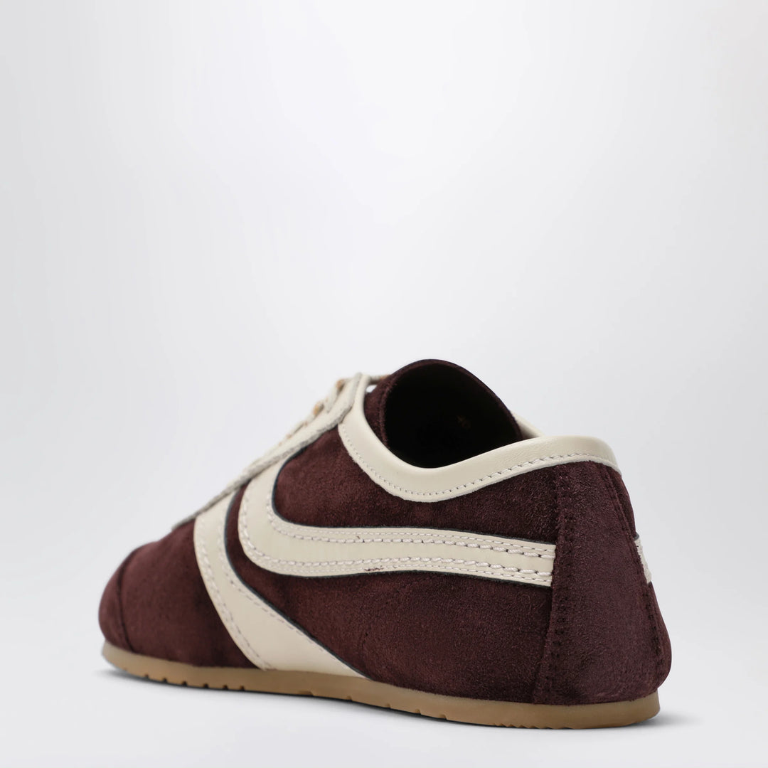 Dries Van Noten - Dark purple/beige suede sneakers
