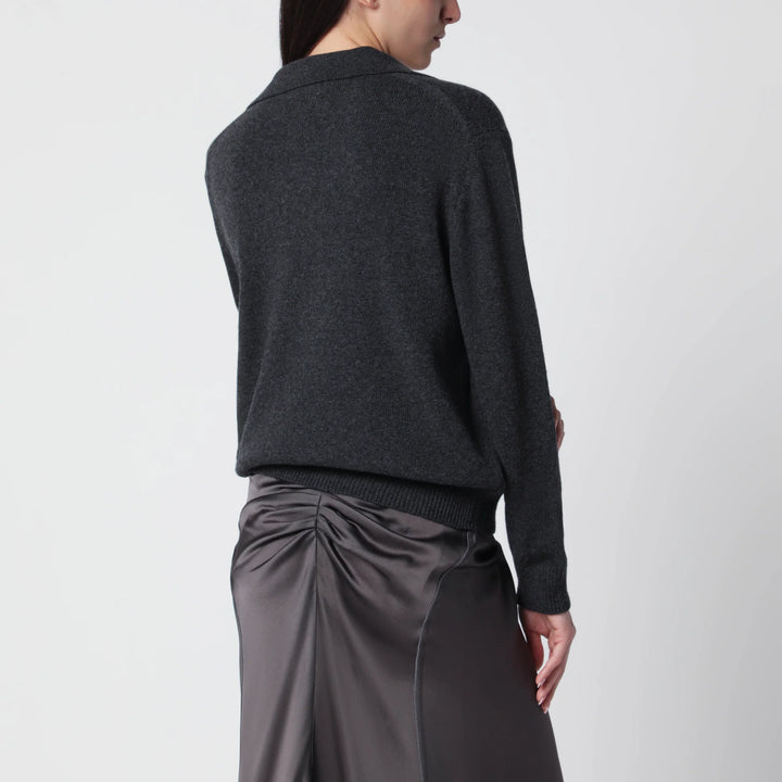 Victoria Beckham - Genevieve sweater in grey mélange cashmere blend