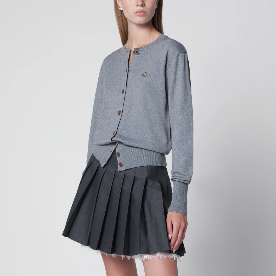 Vivienne Westwood - Bea cotton and cashmere cardigan in dark grey