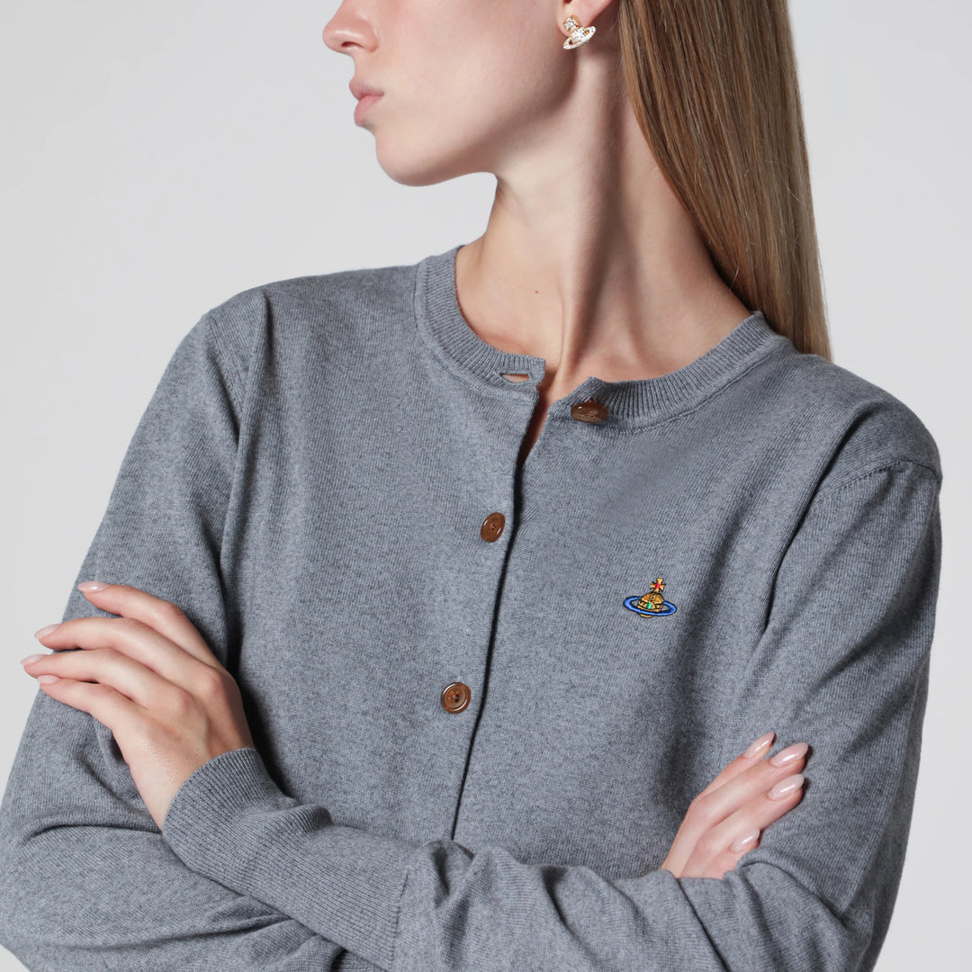 Vivienne Westwood - Bea cotton and cashmere cardigan in dark grey