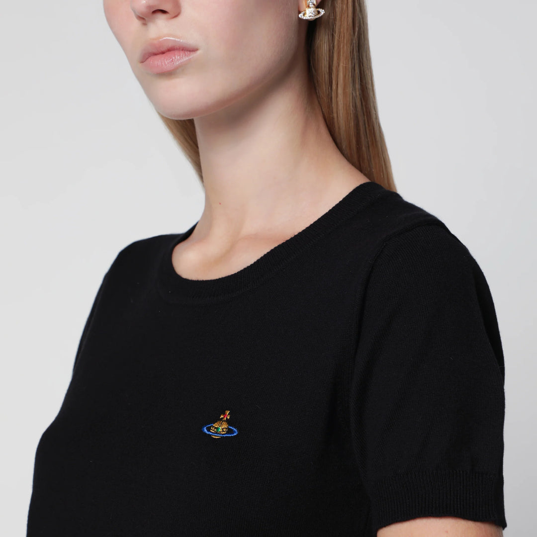 Vivienne Westwood - Bea knitted cotton and cashmere T-shirt in black