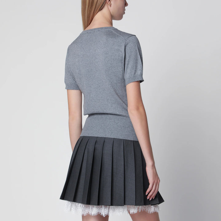 Vivienne Westwood - Bea knit cotton-cashmere T-shirt in dark grey