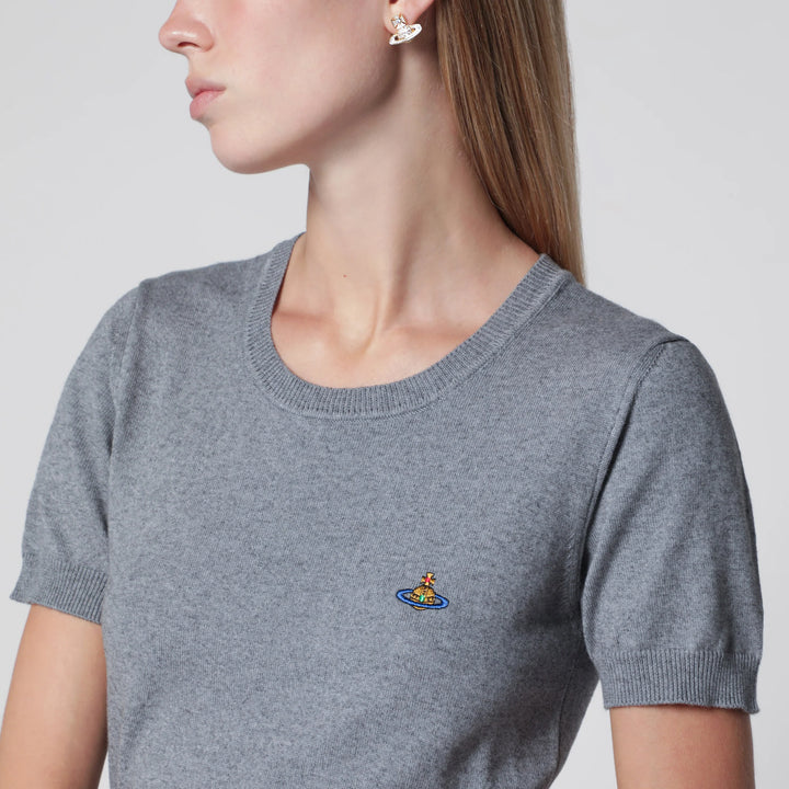 Vivienne Westwood - Bea knit cotton-cashmere T-shirt in dark grey