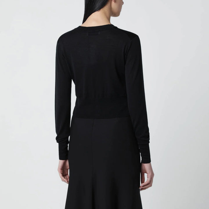 Vivienne Westwood - Black cropped wool and silk cardigan