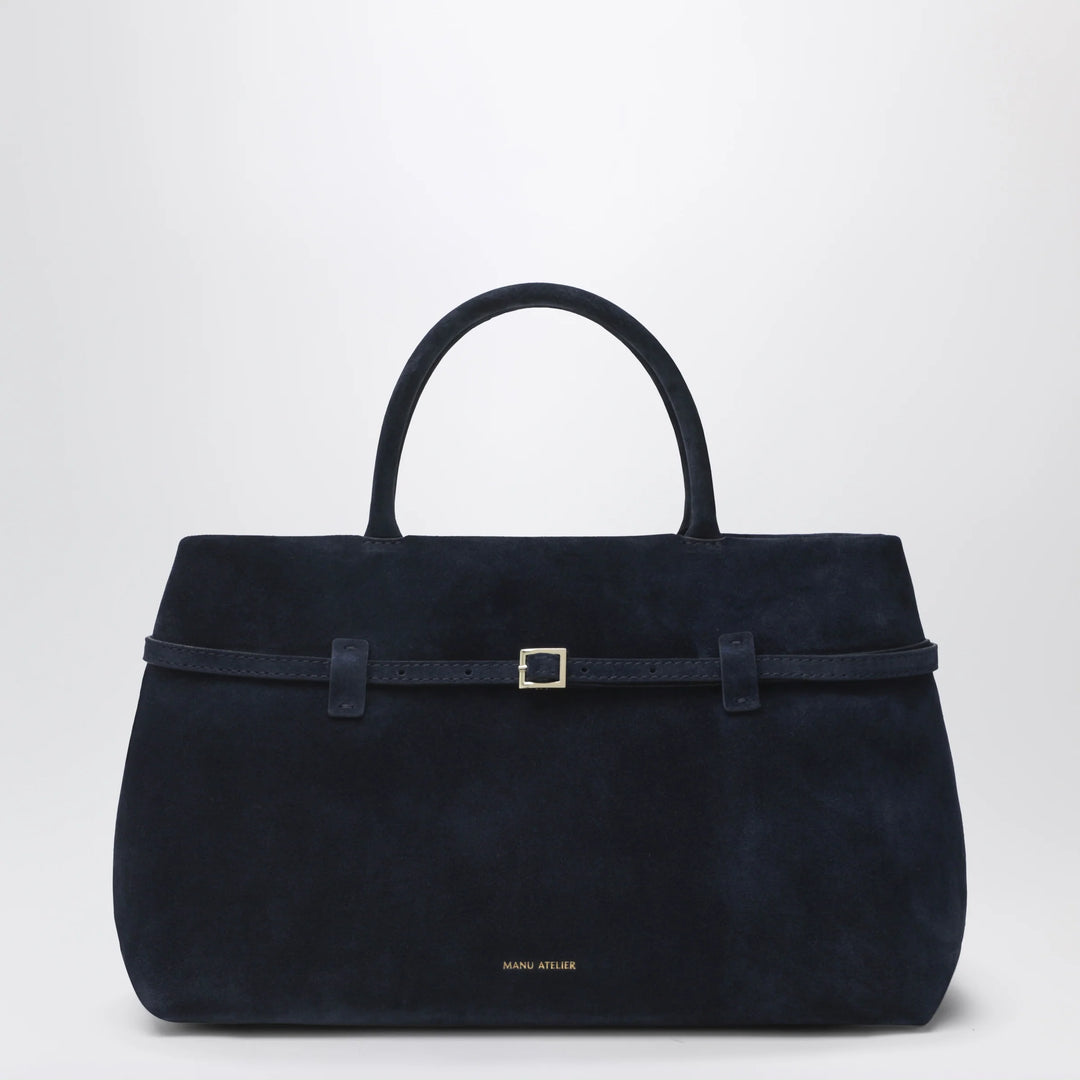 Manu Atelier - Le Cambon 35 dark blue suede bag