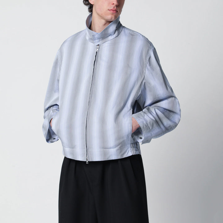 Dries Van Noten - Textured striped zip jacket