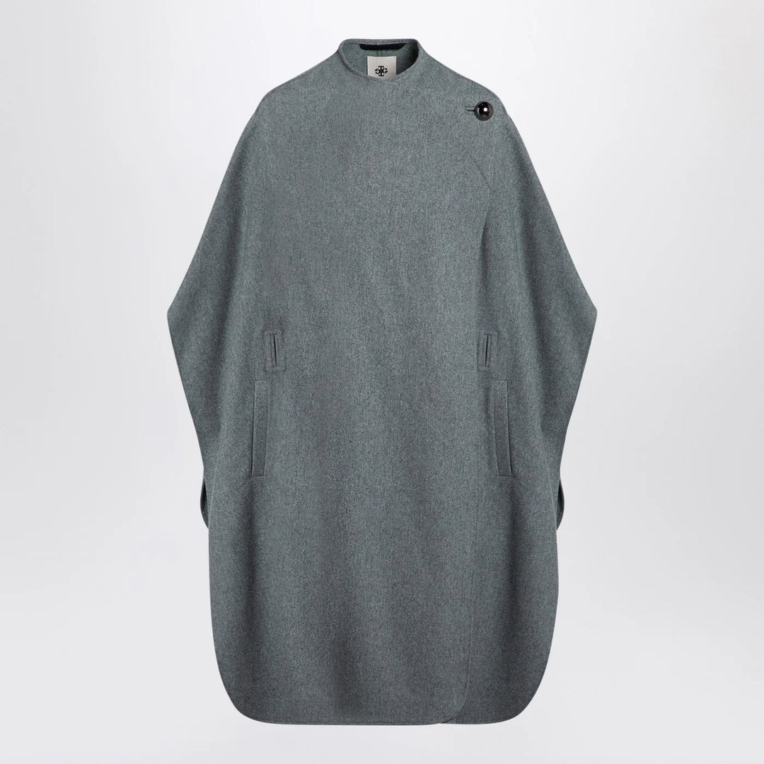 the garment - Grey wool-blend cape