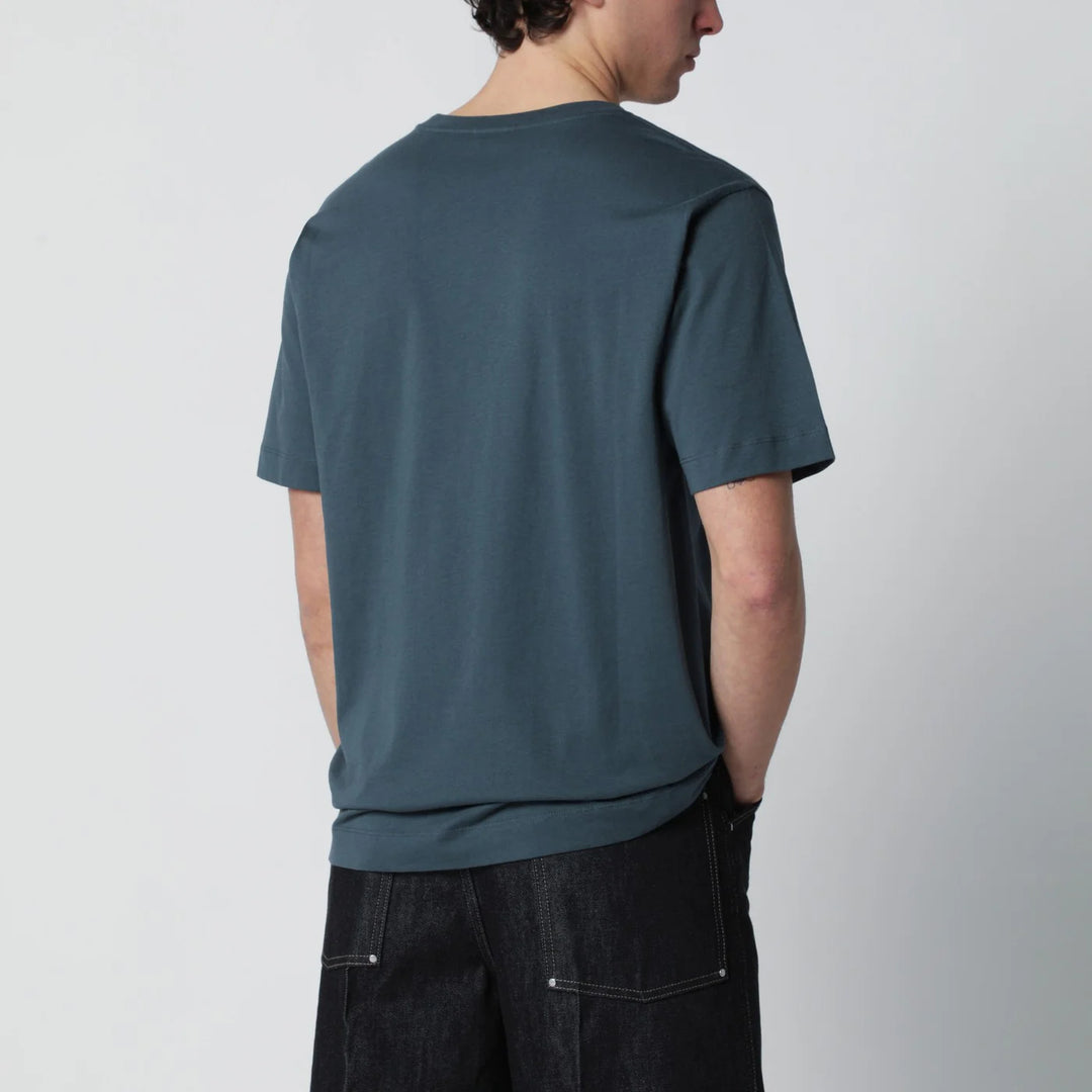 Dries Van Noten - Petrol green cotton T-shirt