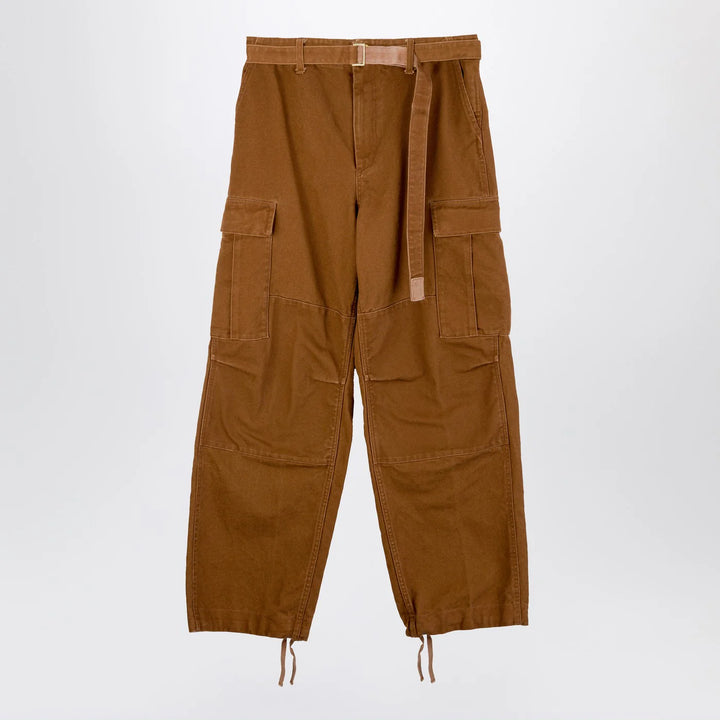 Sacai x Carhartt WIP - Beige cotton cargo trousers