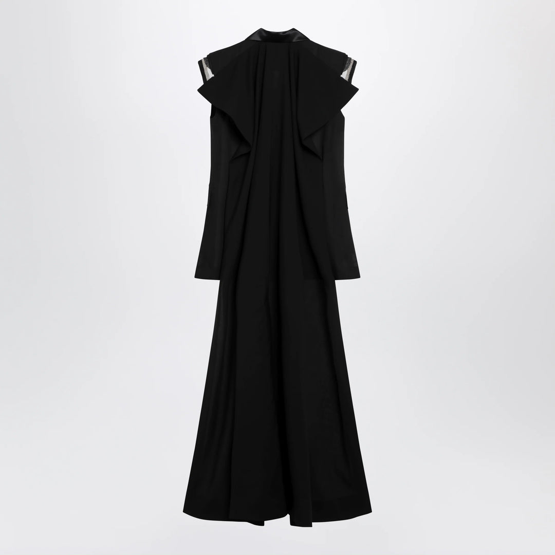 Sacai - Black wool organza vest