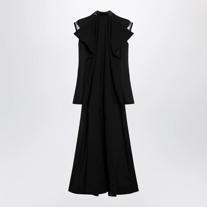 Sacai - Black wool organza vest