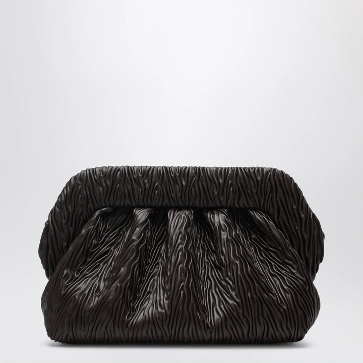 THEMOIRè - Bios embossed vegan leather clutch in brown