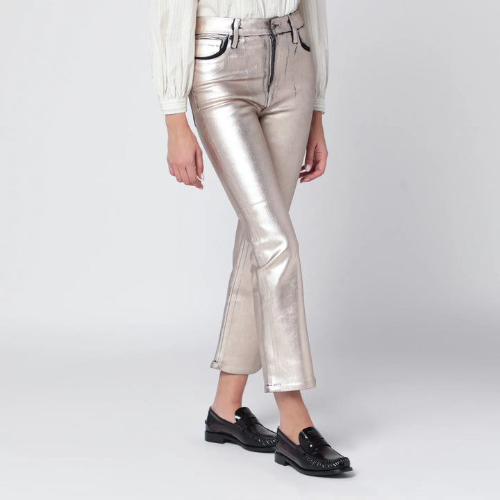 Frame - Champagne The Reboot cropped trousers