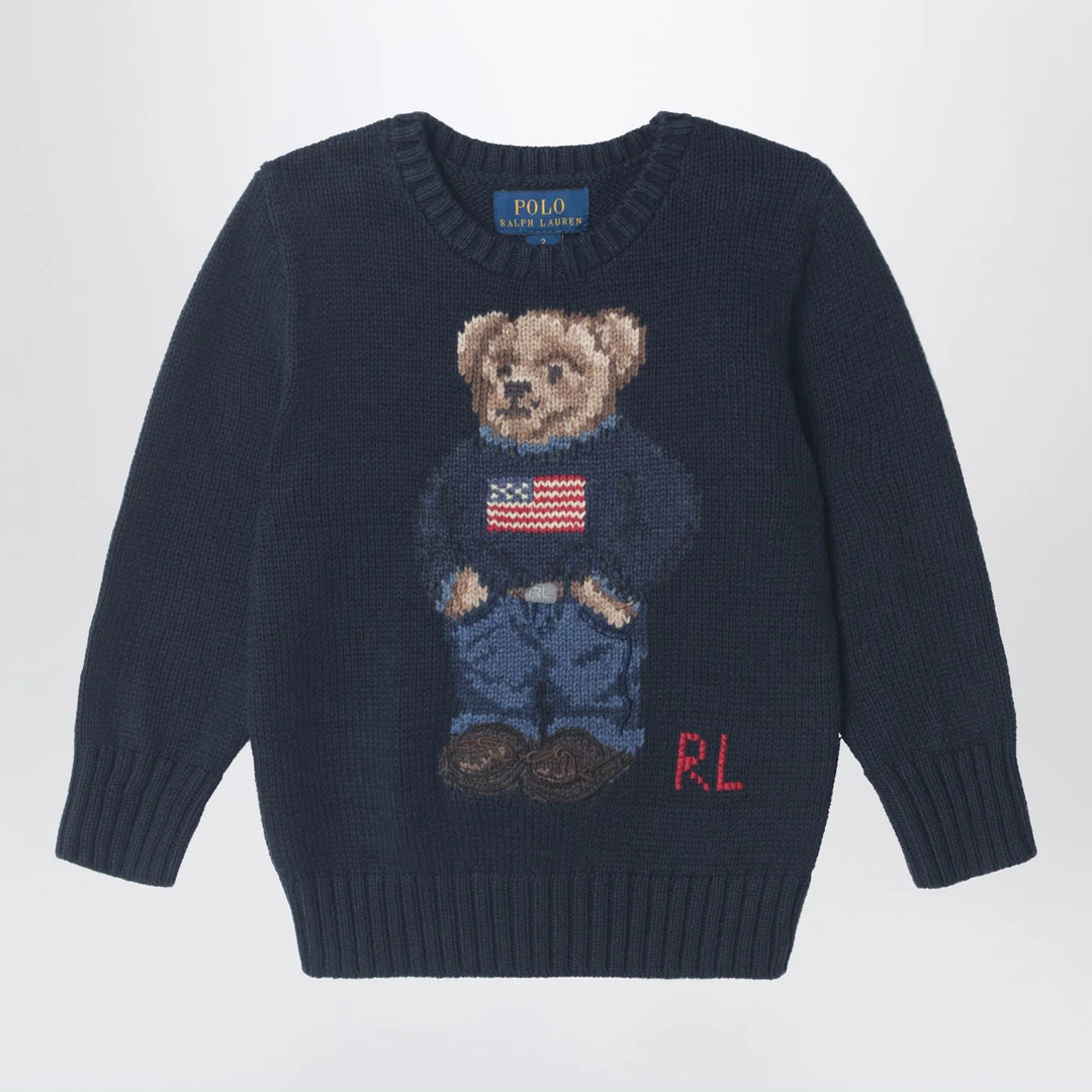 Polo Ralph Lauren - Navy blue Polo Bear cotton sweater