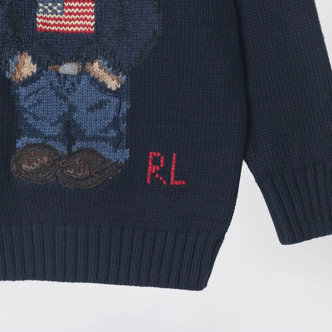 Polo Ralph Lauren - Navy blue Polo Bear cotton sweater