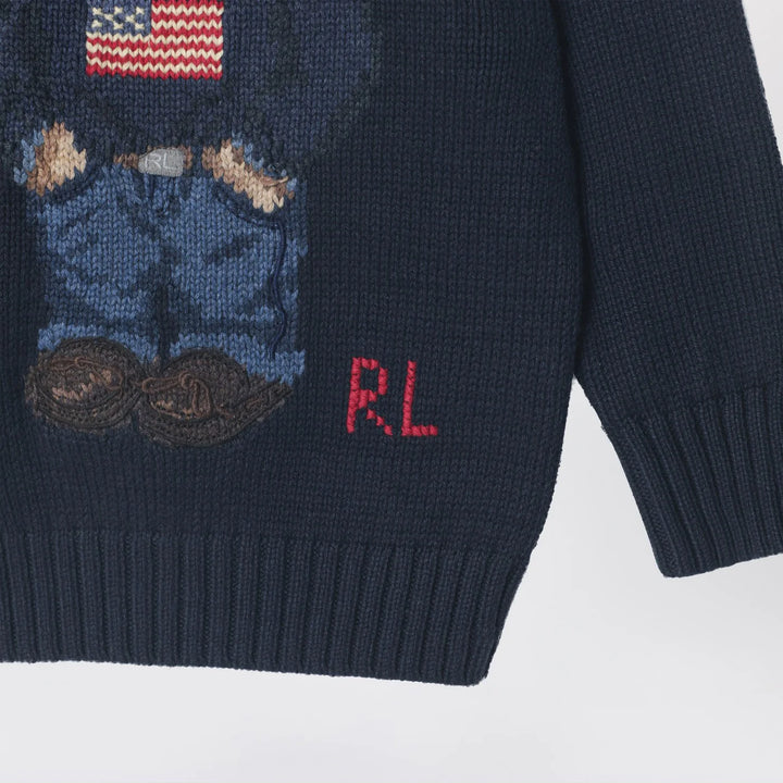 Polo Ralph Lauren - Navy blue Polo Bear cotton sweater