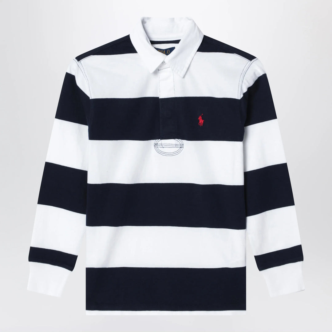 Polo Ralph Lauren - White/navy striped polo shirt Brand Apparel & Accessories > Clothing > Shirts & Tops M
