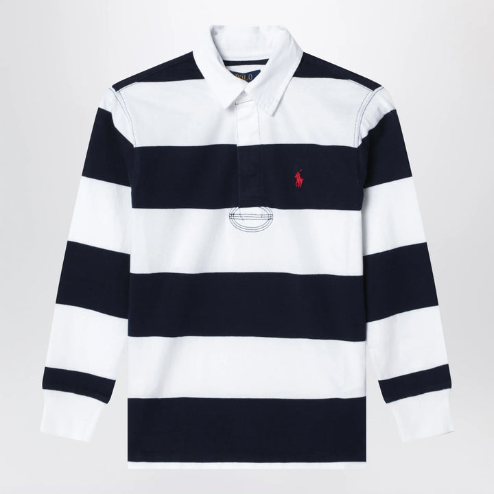 Polo Ralph Lauren - White/navy striped polo shirt Brand Apparel &amp; Accessories > Clothing > Shirts &amp; Tops M