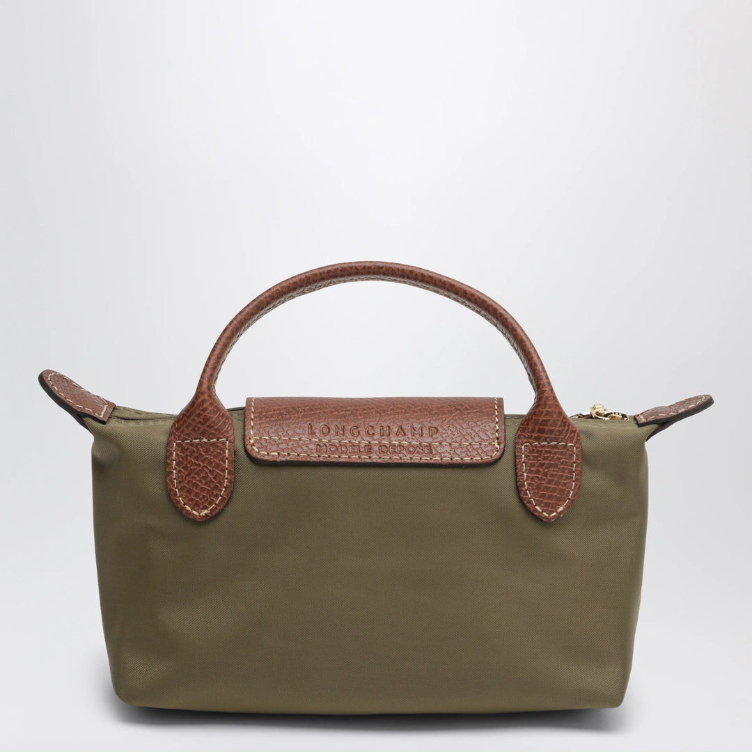 Longchamp - Le Pliage Original Pebble clutch bag olive