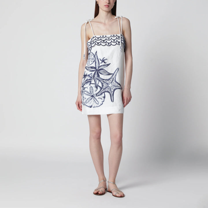 FARM Rio - Coast Stars printed linen midi dress