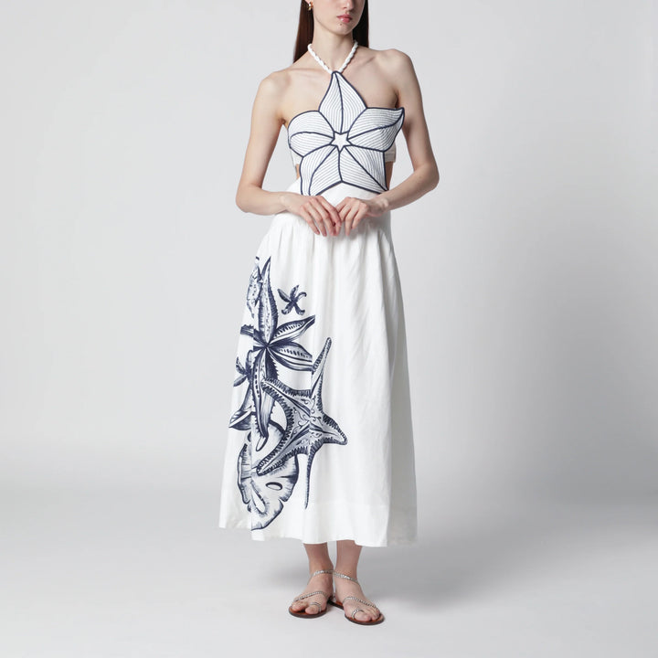 FARM Rio - Coast Stars printed linen midi dress