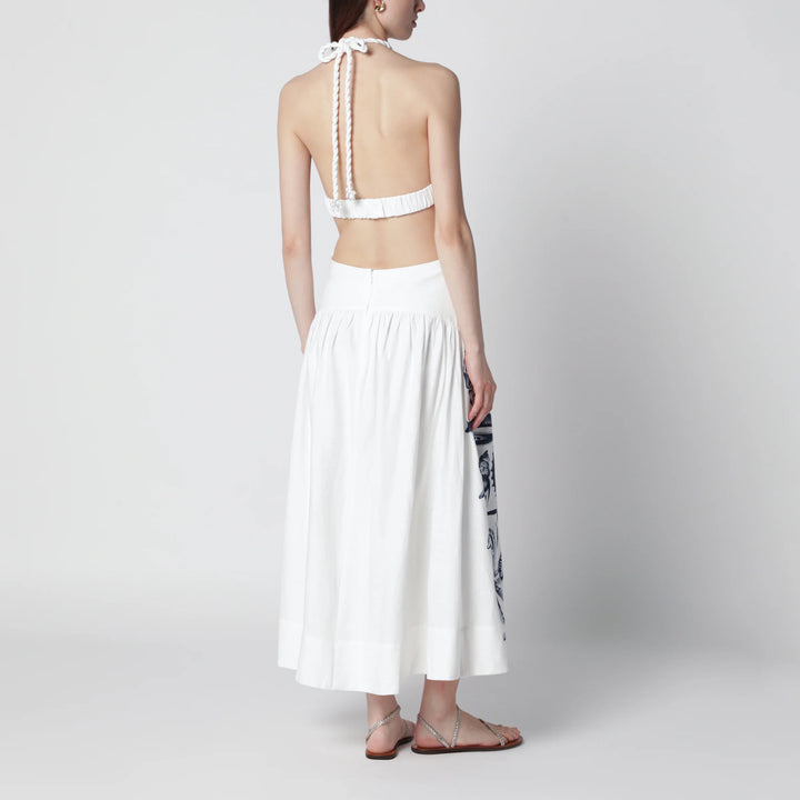 FARM Rio - Coast Stars printed linen midi dress
