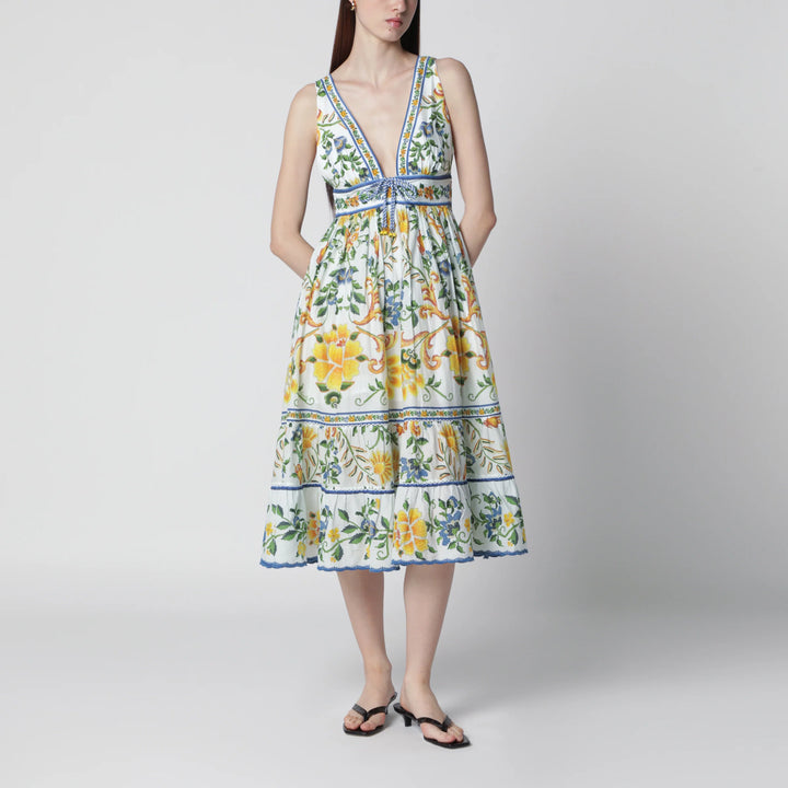 FARM Rio - Emily Floral Tapestry midi dress