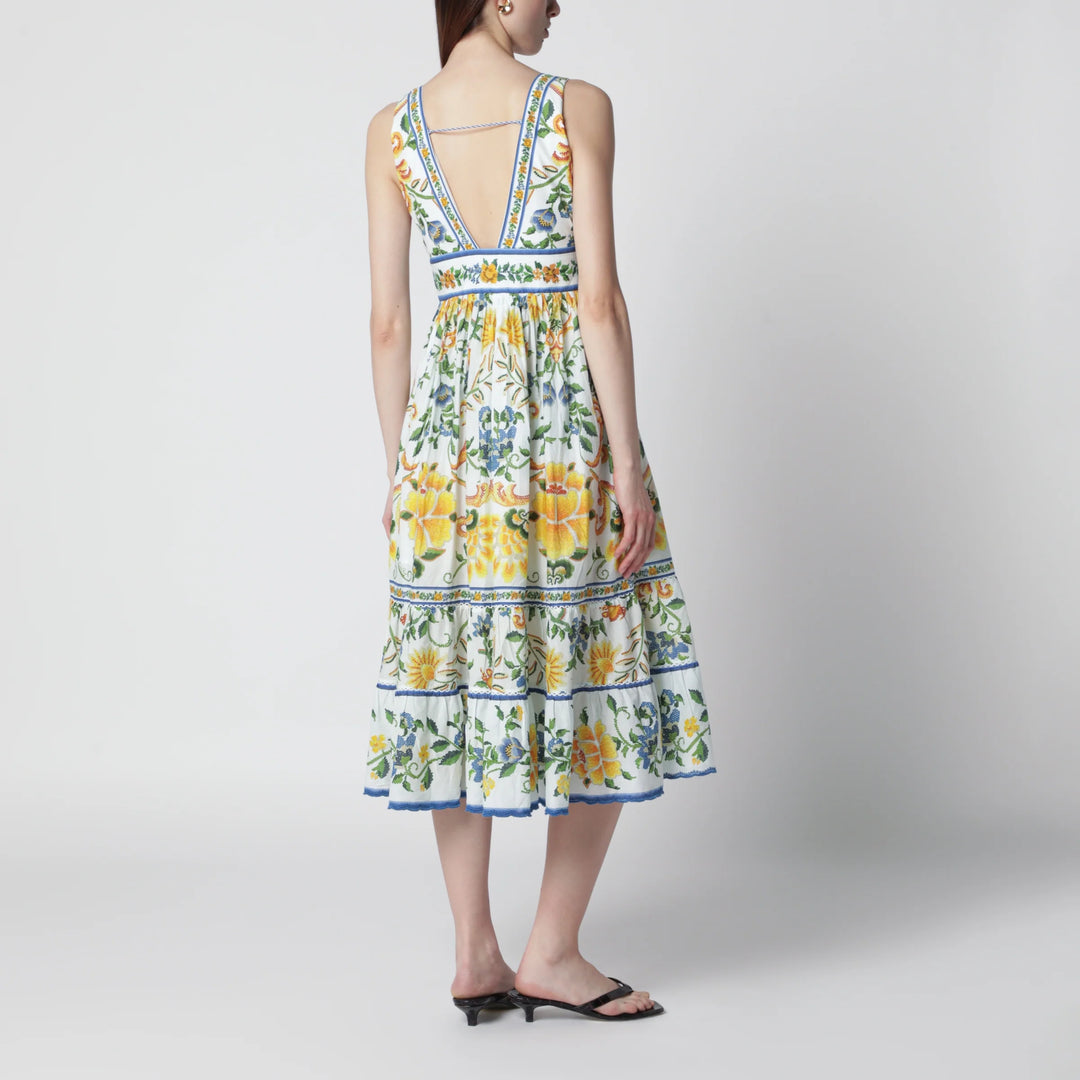 FARM Rio - Emily Floral Tapestry midi dress