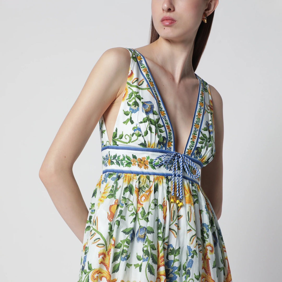 FARM Rio - Emily Floral Tapestry midi dress