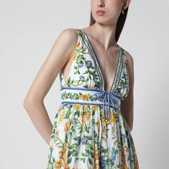 FARM Rio - Emily Floral Tapestry midi dress
