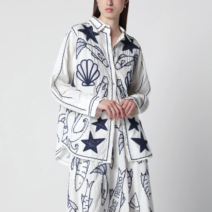 FARM Rio - Shirt with marine embroidery