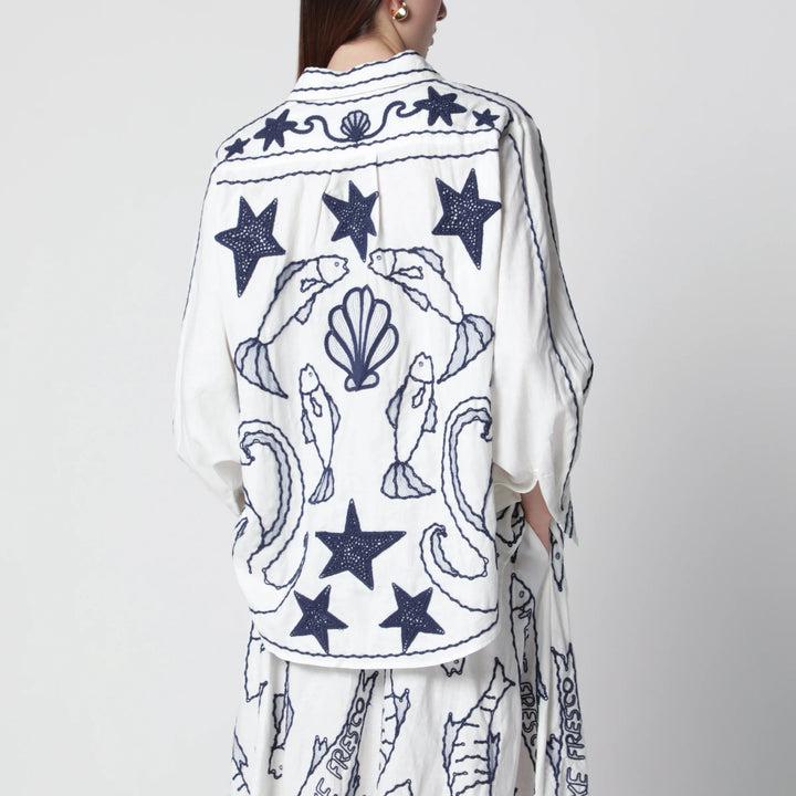 FARM Rio - Shirt with marine embroidery
