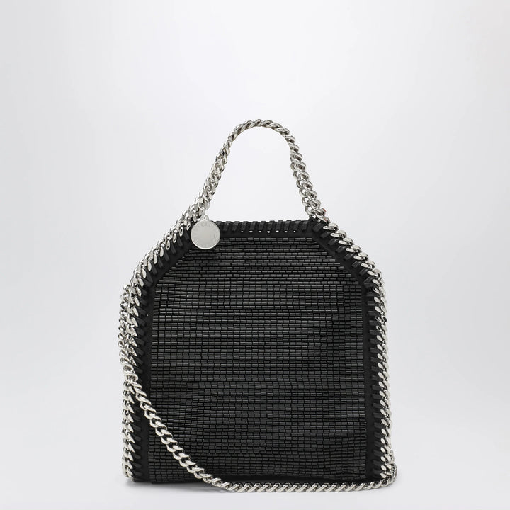 Stella McCartney - Falabella micro tote bag in black crystal mesh