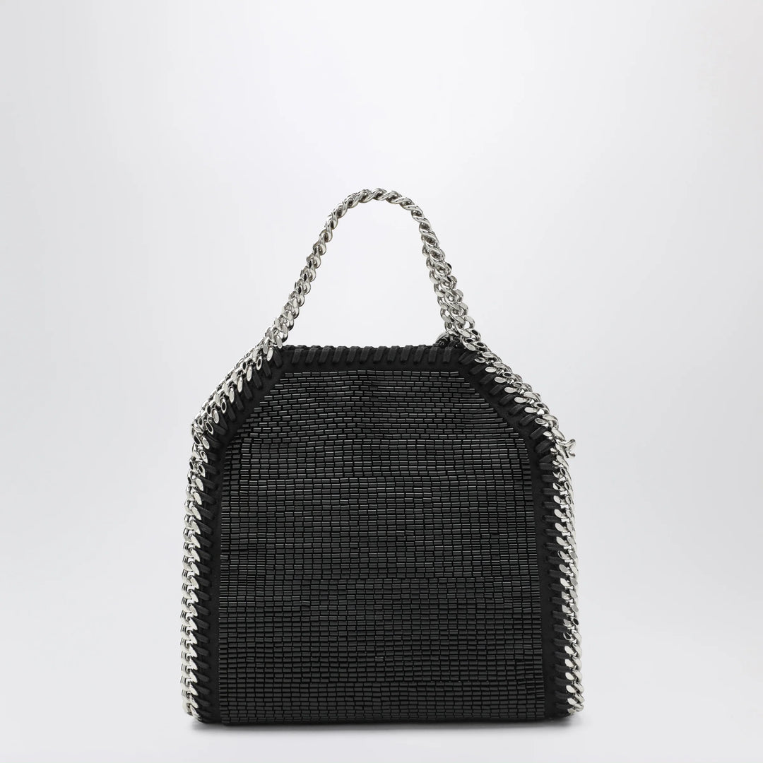 Stella McCartney - Falabella micro tote bag in black crystal mesh