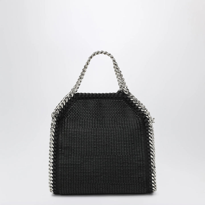 Stella McCartney - Falabella micro tote bag in black crystal mesh
