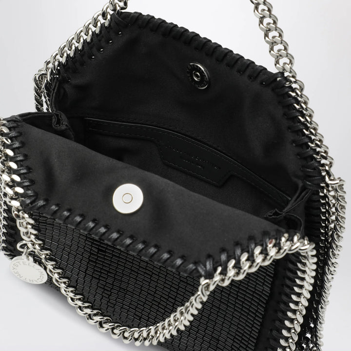 Stella McCartney - Falabella micro tote bag in black crystal mesh